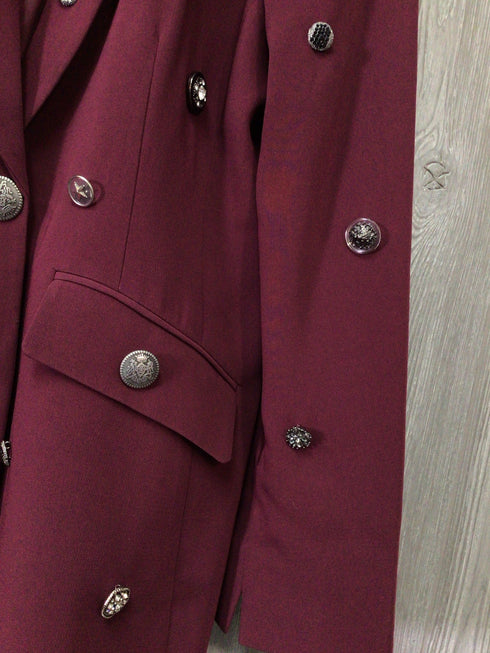 cinq a sept Blazer Embellished Button Size 12 Pre-owned