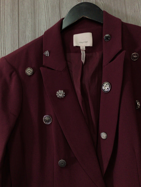cinq a sept Blazer Embellished Button Size 12 Pre-owned