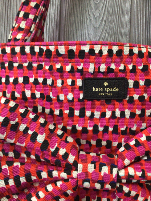 Kate Spade Big Bow on Purpose Tote Canvas Purse pre-owned