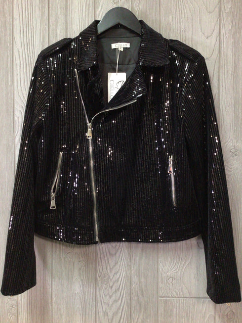 Ciello Moto Jacket Size Large Sequined New