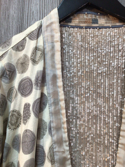 Johnny Was Sequined Reversible Kimono Size X-Large