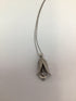 White Gold Bell Flower Pendant Vintage Necklace