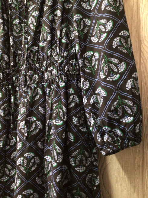 J Crew Dress Poplin Block Print Size 10P New