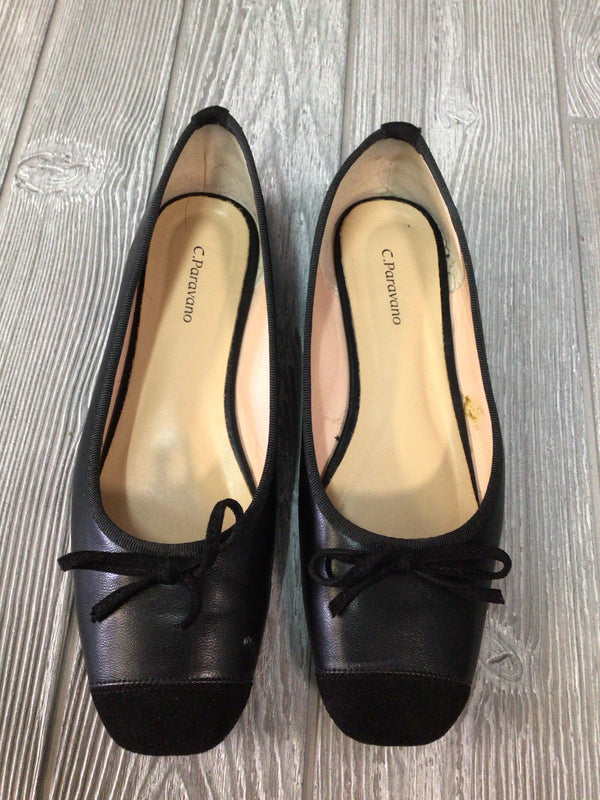 C. Paravano Square Cap Toe Flats Size 8.5