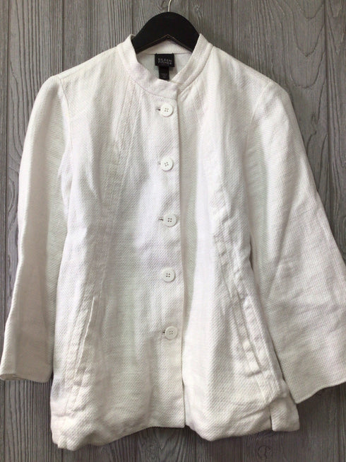 Eileen Fisher Linen BL Jacket Size Medium/Petite
