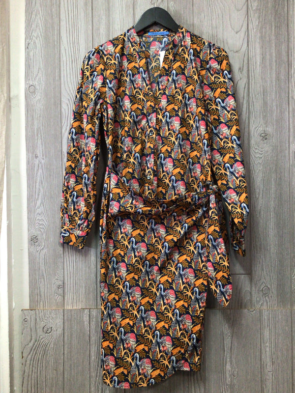 J. McLaughlin Isolde Dress Rare Bird Poplin Size X-Small New