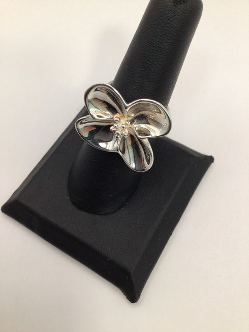 RLM Studios Dogwood Blossom Silver SET Necklace Earrings Ring