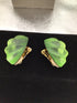 Alexis Bittar Green Oval Earrings clip-on