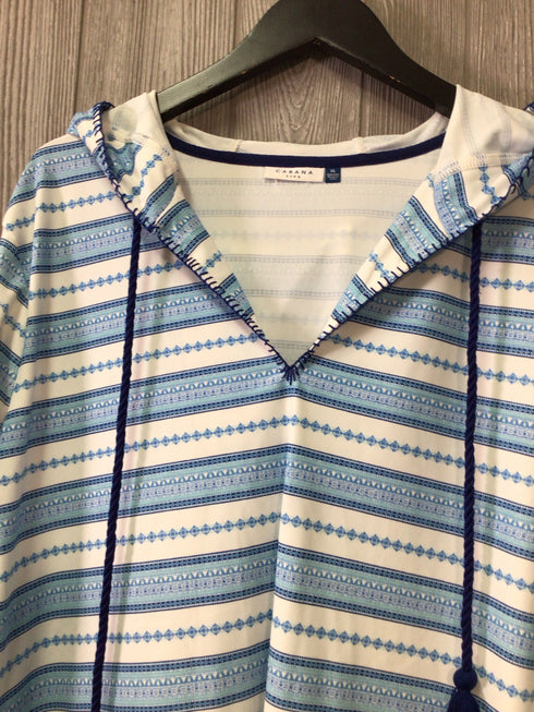 Cabana Life Rosebay Hooded Pullover Coverup Size X-Large