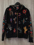 Johnny Was Sweatshirt Embroidered Zip Up Hooded Size Small