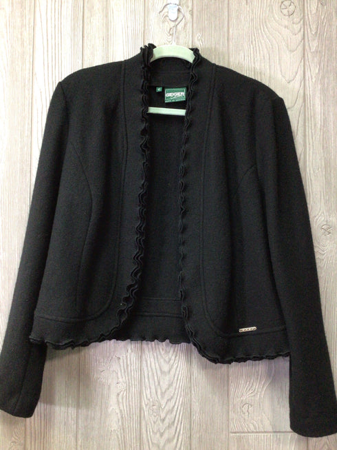Geiger Blazer Boiled wool Triple Ruffle Edge Size 42-10