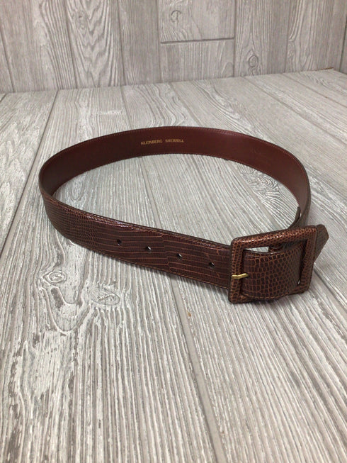 Kleinberg Sherrill Brown Llizard Belt Size Mwsium
