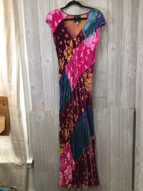 Johnny Was Jade Burnout Velvet Maxi Dress Size Medium