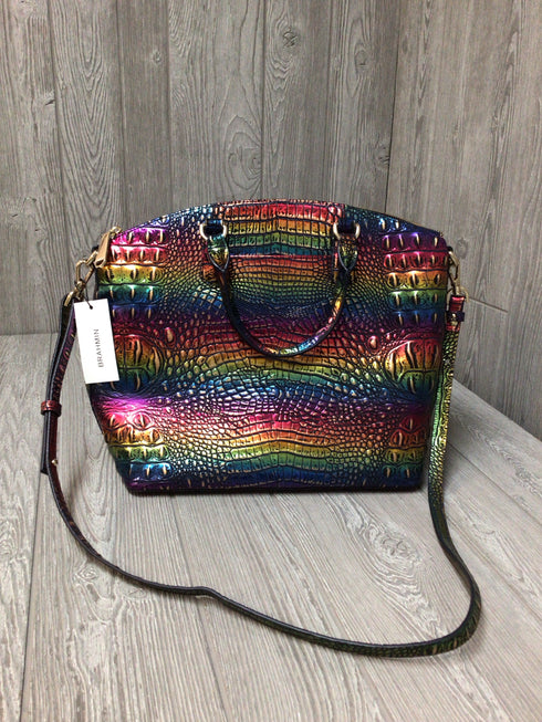 Brahmin Technicolor Melbourne Large Duxbury Satchel Leather