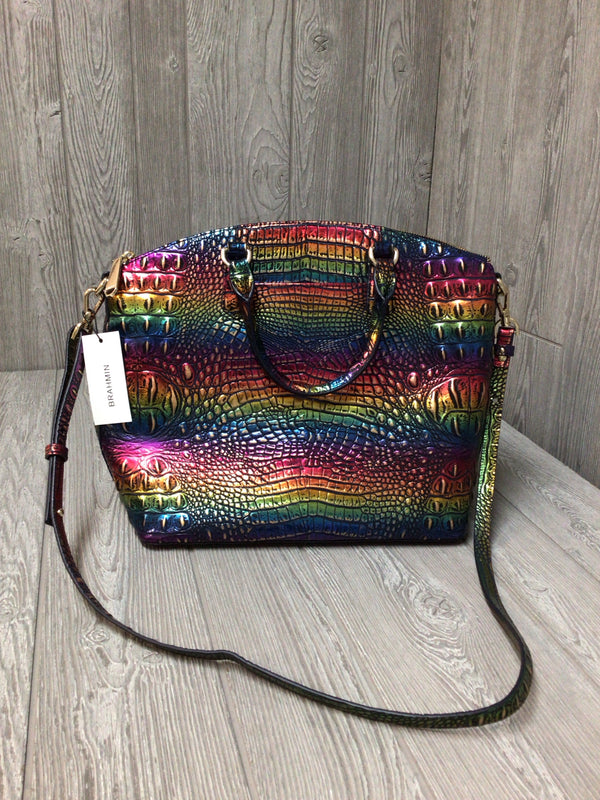 Brahmin Technicolor Melbourne Large Duxbury Satchel Leather