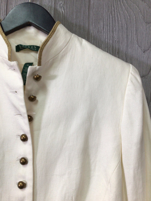 Lauren Linen Blazer military style Size 14