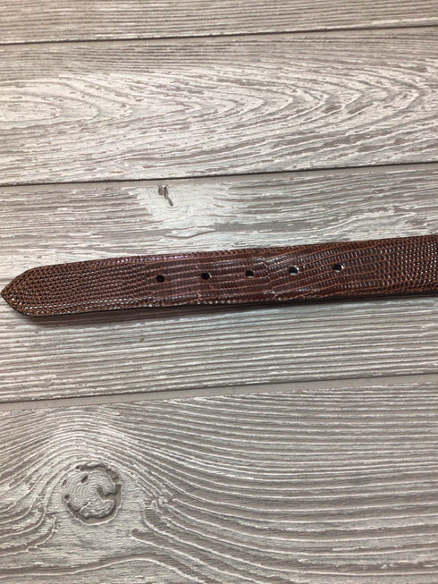 Kleinberg Sherrill Brown Llizard Belt Size Mwsium