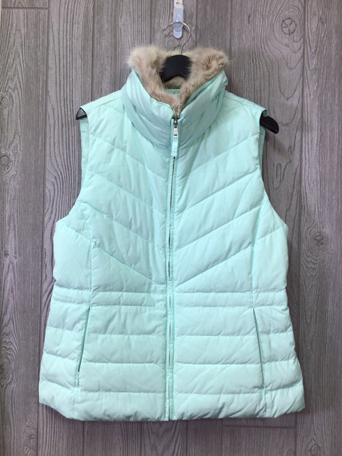 Talbots Puffer Vest faux-fur Size Large