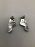Artisans Opal inlay wing-shape Earrings vintage