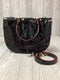 Frances Valentine Black flap front Patent Leather Purse