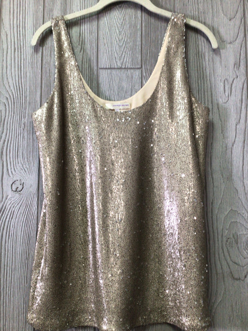 Lavender Brown Top Size Small Sequined