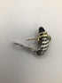 David Yurman Silver Onyx Tourmaline Shrimp Cable Earrings Vintage Estate