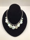 Mother Of Pearl and Silver Disk SET Necklace and Earrings