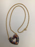 Vintage Cloisonne Heart Shape SET Necklace and Earrings
