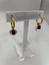 18k Gold Hoop removable coin pearl Pendant Earrings
