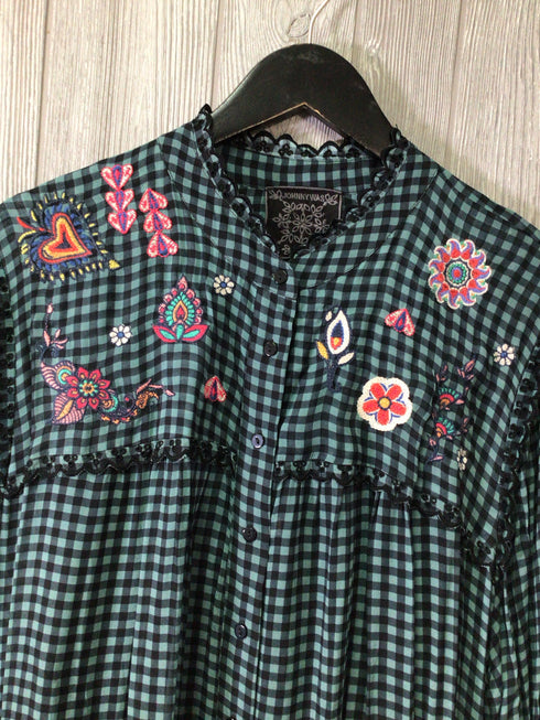 Johnny Was Jade Dress Silk Maxi Size X-Large