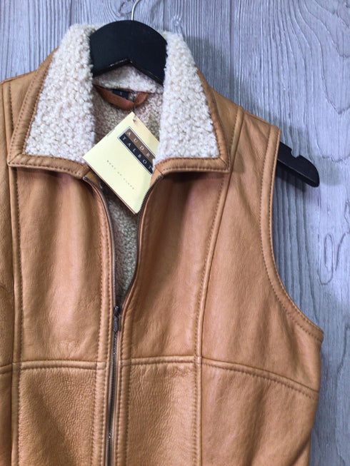 Audrey Talbott Lambskin Shearling Vest Size Small