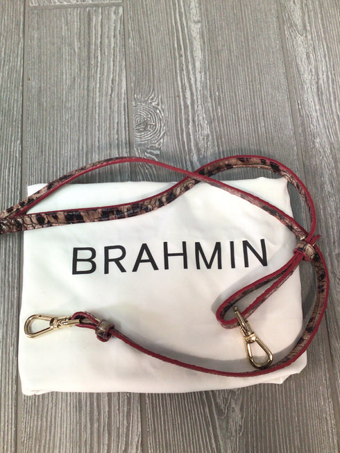 Brahmin Red Satchel Leather Purse