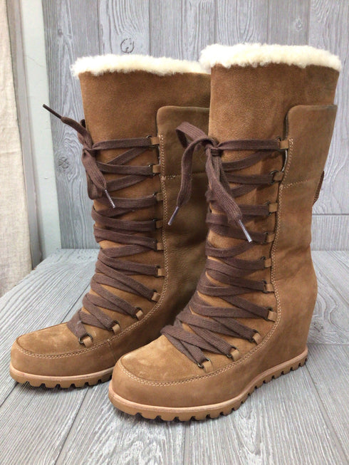 Ugg Shearling Wedge Boots Size 7.5