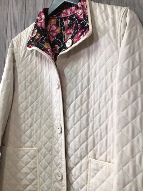 Hilary Radley Quilted Reversible Jacket Size Small