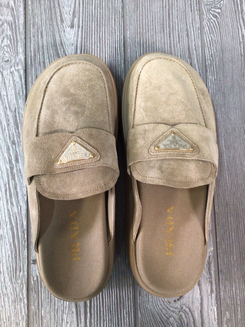 Prada Suede Mules Platform Size 41 pre-owned