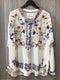 Johnny Was Biya Mariposa Silk Top Size Medium New