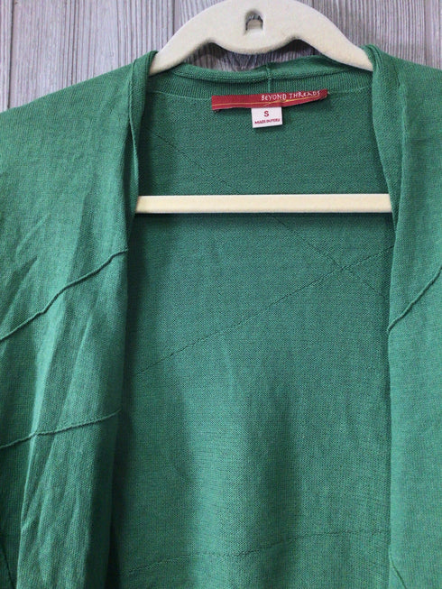 Beyond Threads Spider Web Cardigan Cotton-bamboo Knit Size Small