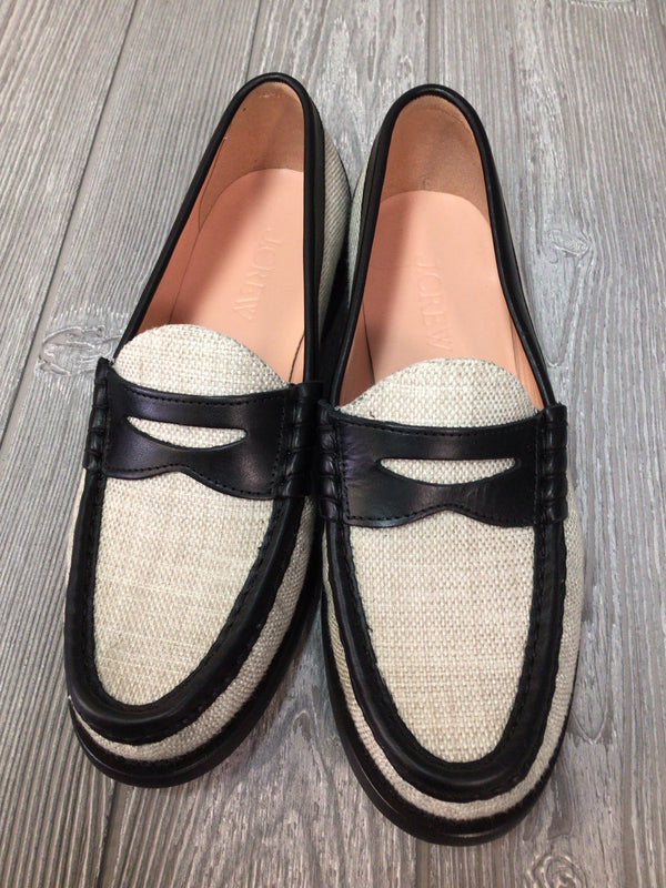 J Crew Winona Linen Loafers Size 9