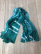 Teal Shibori Silk Scarf