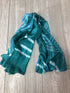 Teal Shibori Silk Scarf