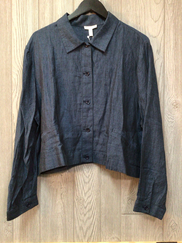 Eileen Fisher Jacket Handkercheif linen Size Large New