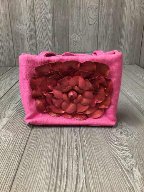 Paolo Masi Pink Linen Mini Tote New