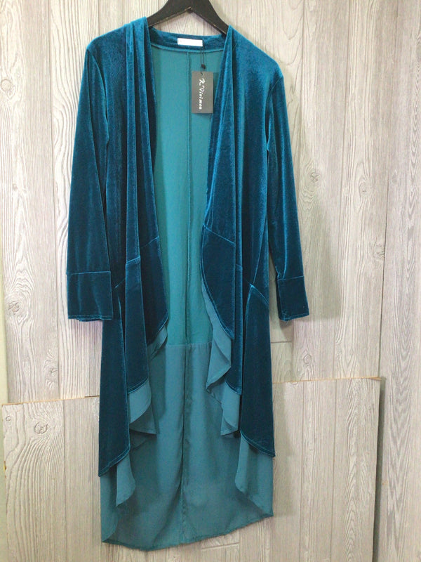 R. Vivimos Cardigan Topper Size Medium Velvet New