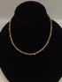 14k Gold + Diamond Rope Necklace 14" Estate Pre-owned