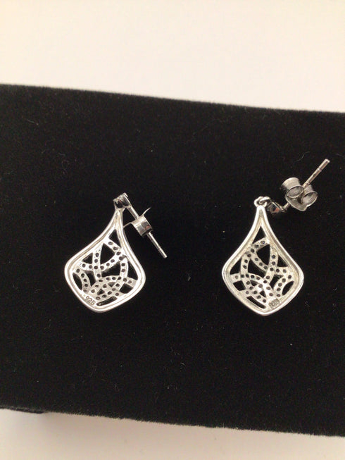 Crystal Path Teardrop Earrings