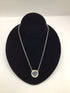 Round Crystal in Silver SET Necklace and Earrings
