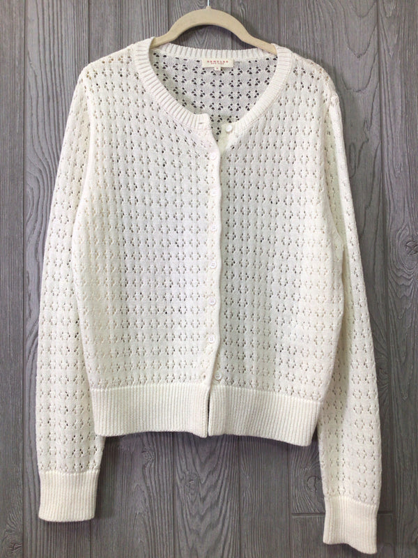Demylee Pointelle Cardigan Cotton-linen Size Medium