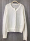 Demylee Pointelle Cardigan Cotton-linen Size Medium