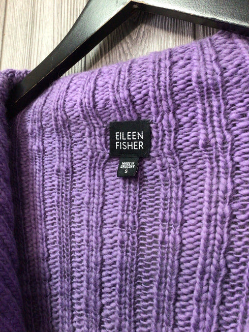 Eileen Fisher Cardigan Wool Ribbed boxy Size Small