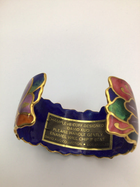 Smithsonian David Kuo Champleve Butterfly Cuff Bracelet